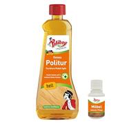 Poliboy Fixneu de polissage clair - Polissage pour meubles pour bois vernis clairs - Polissage ravive les couleurs du bois - 500 ml - Avec échantillon de produit