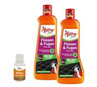 Poliboy Nettoyant pour carrelage et joints - Concentré avec oxygène actif pour carrelage de sol et carrelage mural - Pour l'intérieur et l'extérieur - 2 x 500 ml - Avec échantillon de produit