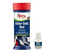 POLIBOY Silver Gold Bad - Bain de plongée pour rafraîchir la brillance - Élimine les taches sombres et donne à vos bijoux un nouvel éclat - 1 x 375 ml - Avec échantillon de produit - Fabriqué en