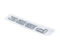 Police 316d 318d 320d 325d 328d 330d 335d GT ABS Chiffres Lettres emblème Compatible for BMW série 3 E90 E46 F30 Autocollant de Logo de Coffre de Voiture (Color : Silver 325d)