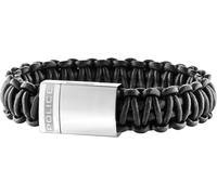 Police Bracelet en cuir noir PJ25687BLB.01-S Roman Bijoux de bras