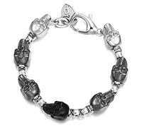 Police Bracelet pour homme en acier inoxydable, couleur argent, longueur 23 cm, PEAGB0000902, 23 cm, Acier inoxydable, Pas de gemme
