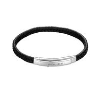 Police Bracelet Pulseira Indy II SS&Pele preta :: 18,5+1cm PEAGB0009503 Marque, Taille Unique, Métal Non précieux, Pas de gemme