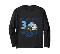 Police Car Troisième Anniversaire Garçon Manche Longue