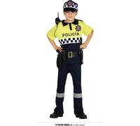 Police Carnaval Casquette Ceinture Uniforme Bleu Aventure Rôle fantaisie, Taille : 128/134 Couleur : Noir