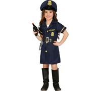 Police Carnaval Costume Enfants Avec Casquette Costume Uniforme Aventure Tenue Carnaval Fête Jeu Détective Héros Jeu de Rôle, Taille : 110/116 Couleur : Bleu