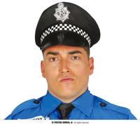 Police Casquette de Carnaval Jeu d'aventure Fête Uniforme Accessoires Carnaval Fête Jardin d'enfants Fête d'anniversaire Jeu de rôle Héros fantastique Rêve d'enfant, Couleur : Noir