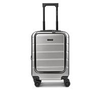 Police Dublin 4 roues Valise cabine S 54 cm Compartiment ordinateur avec soufflet d'extension couleur argent