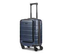 Police Dublin 4 roues Valise cabine S 54 cm Compartiment ordinateur avec soufflet d'extension bleu