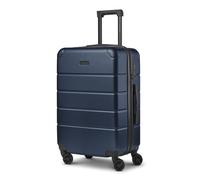 Police Dublin 4 roues Valise cabine M 64 cm avec soufflet d'extension bleu