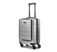 Police Dublin 4 roues Valise cabine S 54 cm Compartiment ordinateur avec soufflet d'extension couleur argent