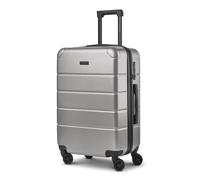 Police Dublin 4 roues Valise cabine M 64 cm avec soufflet d'extension couleur argent