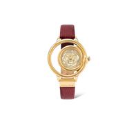 Police, Femme, Accessoires, Rouge, Taille: ONE Size Montre Analogique en Cuir Doré à Quartz