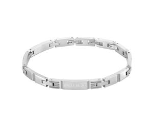 POLICE Flatforge Bracelet pour homme en acier inoxydable Argenté 190 + 15 + 15 mm