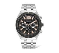 Police, Homme, Accessoires, Gris, Taille: ONE Size Montre habillée en acier inoxydable avec design classique