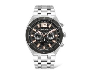 Police, Homme, Accessoires, Gris, Taille: ONE Size Montre habillée en acier inoxydable avec design classique