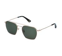 Police Splr72-56300y Sunglasses Doré Green/CAT3 Homme