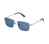 Police Homme Police SPLR73 ORIGINS LITE 37 579Y Lunettes de soleil Métal Argent Bleu Géométrique Normale
