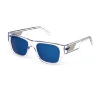 Police Homme SPLP23 OCEAN MAXI 1 P79P Lunettes de soleil Injecté Transparent Fumée Carré Miroir