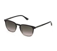 Police Homme SPLQ86 NEW CROSSROADS 5 01EX Lunettes de soleil Acétate Gris Fumée Carré Normale Ombré