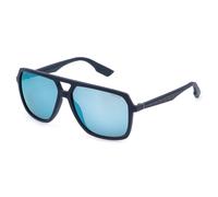 Police Homme SPLR50M R22B Lunettes de soleil Injecté Bleu Fumée Carré Normale En miroir