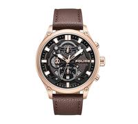 POLICE Hommes Analogique Montre avec Bracelet en Cuir PEWGC0054204