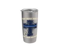 Police, je ne peux pas tous les protéger mais je sais qui Gobelet isotherme en acier inoxydable double paroi