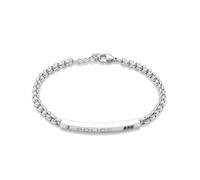 Police CUBET BLACKCRYSTAL SLIMCHAIN BRACELET POUR HOMME - PEAGB0041601, taille unique, acier inoxydable, sans pierre précieuse, taille unique, Acier inoxydable, Pas de gemme
