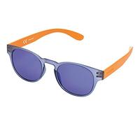 Police - Lunette de soleil S1945 Exchange 2 Ronde, SEMI MATT TRANSPARANT BLUE & ORANGE FRAME / BLUE VIOLET MIRROR LENS