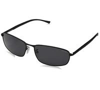 Police - Lunette de soleil S8650 Rectangulaire - Homme, SEMI-MATT BLACK FRAME/SMOKE LENS