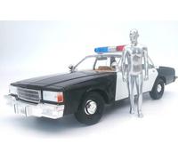 Greenlight Voiture miniature 1:18 Chevrolet Caprice Police 1987 – Terminator 2 avec figurine T-1000