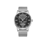 Police Mixte Analogique-Numérique Quartz Montre avec Bracelet en Acier Inoxydable