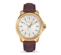 Police Montre à Quartz analogique pour Homme avec Bracelet en Cuir PEWJA2207804, Or
