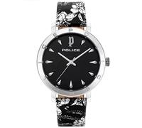Police Montre à Quartz analogique Unisexe pour Adulte avec Bracelet en Cuir PL16033MS.02, Noir/Argent, Bracelet