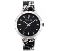Police Montre à Quartz analogique Unisexe pour Adulte avec Bracelet en Cuir PL16033MS.02, Noir/Argent, Bracelet