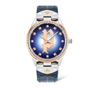 Police - Montre analogique en cuir bleu à quartz - Femme - Accessoires - Bleu - Taille: ONE Size