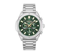Police - Montre Duo-Time Moonstrike - Quartz Mouvement de Montre - Largeur du boîtier: 50.5 mm - Acier Inoxydable - Green - 5 ATM