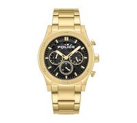 Police - Montre Fonction Knotty - Quartz Mouvement de Montre - Largeur du boîtier: 42 mm - Acier Inoxydable - Gold - Black - 5 ATM