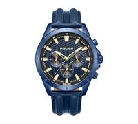 Police - Montre Fonction Malawi - Quartz Mouvement de Montre - Largeur du boîtier: 43 mm - Acier Inoxydable - Blue - 5 ATM
