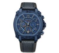 Police Montre Hommes Cuir Bleu Foncé Police Norwood Montre UPOF0021904