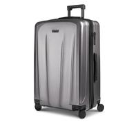 Police New York 4 roues Valise cabine L 72 cm avec soufflet d'extension couleur argent
