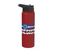 Police Officer - Donut Resist - Thin Blue Line Cop Policeman Stainless Steel Insulated Water Bottle