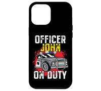Police Officer John on Duty - Voiture de Police personnalisée Coque pour iPhone 12 Pro Max