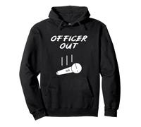 Police Officer Out Policewoman Retirement Mic Drop Sweat à Capuche