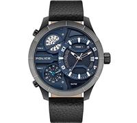 Montre - Police - Pewjb2110640 - Acier inoxydable - Cuir noir - Quartz japonais