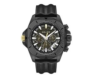 Police PEWGF0054401 Montre à Quartz analogique pour Homme avec Bracelet en Cuir