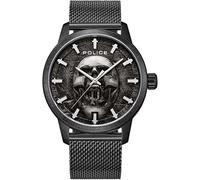 Police PEWJG0005503 Montre à Quartz analogique pour Homme avec Bracelet en Acier Inoxydable, Noir, Bracelet