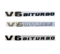 Police Plate, Lettres et emblèmes des Garde-Boue, V6 BITURBO, Symboles, Plaque signalétique, Badge(2 x Matt Black)