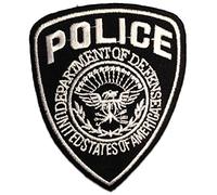 Police police Logo - Ecusson thermocollant patches appliques, Taille: 7 x 9 cm