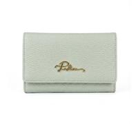 Police Portefeuille Femme Cuir Véritable, Compact, Aigue-marine, Porte-monnaie, Zip, Bouton Pression, Boîte Cadeau